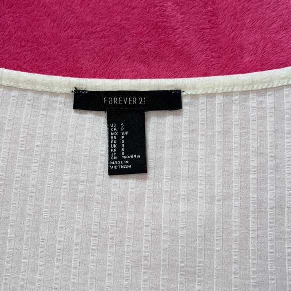 White Ribbed Crop Top - Picture 2 of 2